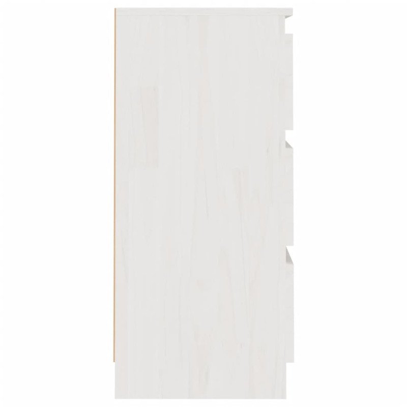 vidaXL Nočné stolíky 2 ks biele 40x29,5x64 cm borovicový masív