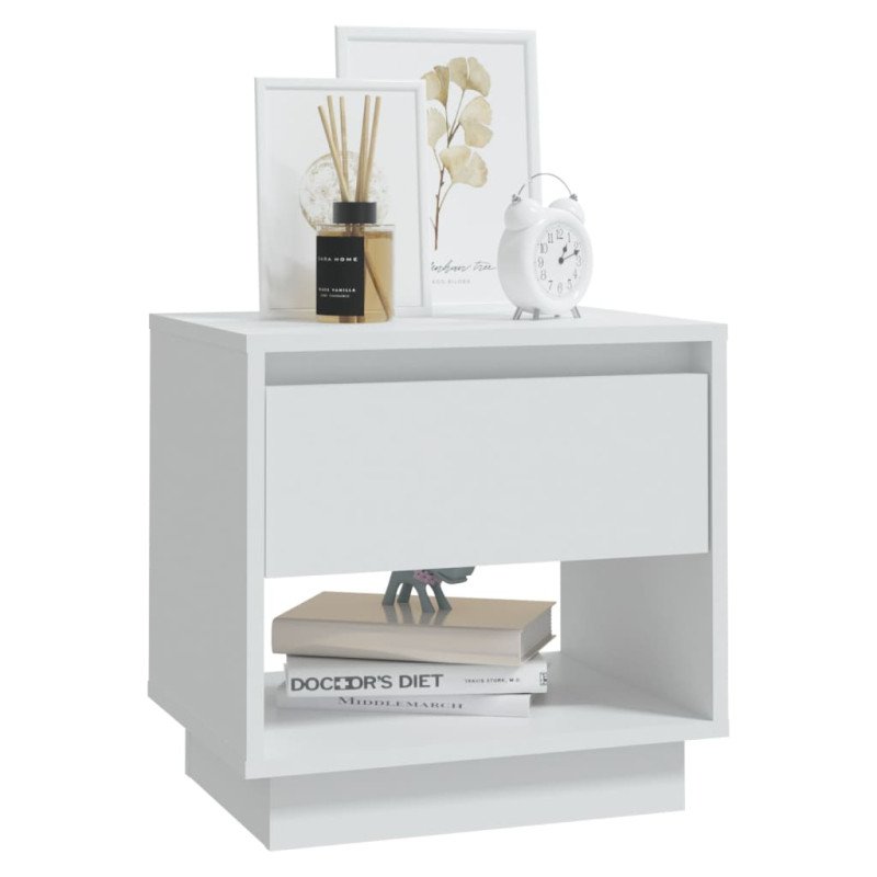 vidaXL Nočné stolíky 2 ks biele 45x34x44 cm drevotrieska