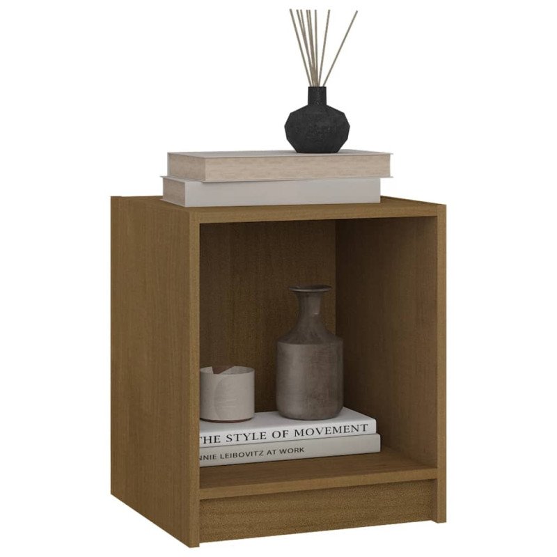 vidaXL Nočné stolíky 2 ks medovo-hnedé 35,5x33,5x41,5 cm borovicový masív