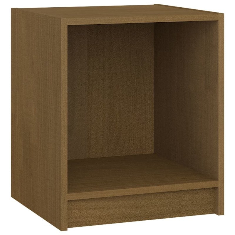 vidaXL Nočné stolíky 2 ks medovo-hnedé 35,5x33,5x41,5 cm borovicový masív