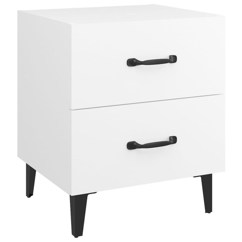 vidaXL Nočné stolíky 2 ks biele 40x35x47,5 cm