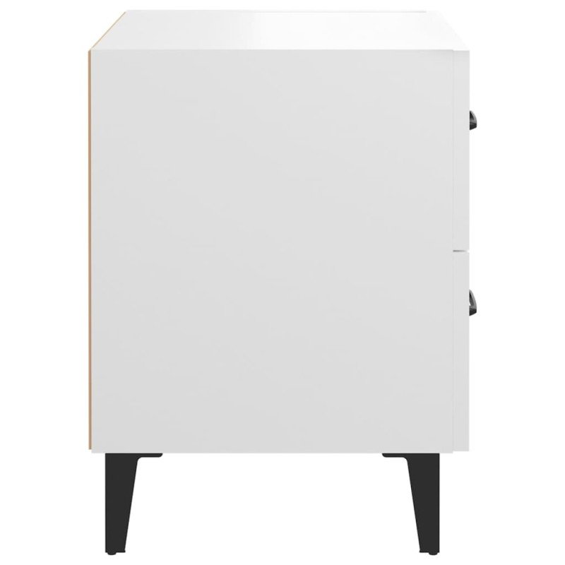 vidaXL Nočné stolíky 2 ks biele 40x35x47,5 cm