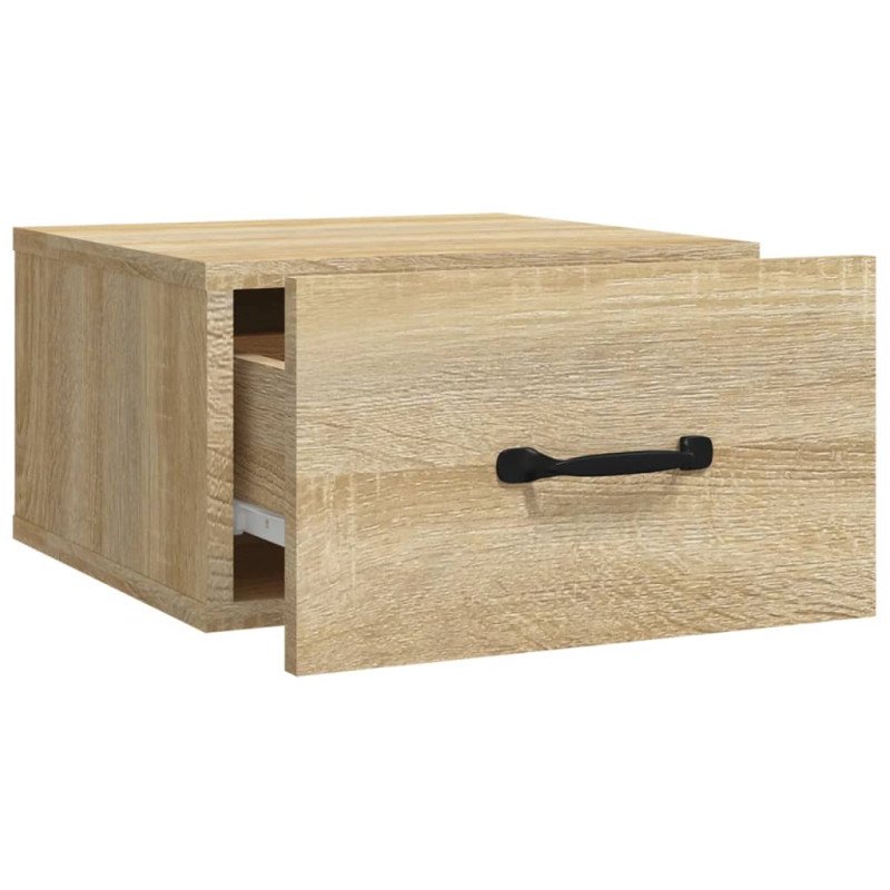vidaXL Nástenné nočné stolíky 2 ks dub sonoma 35x35x20 cm  