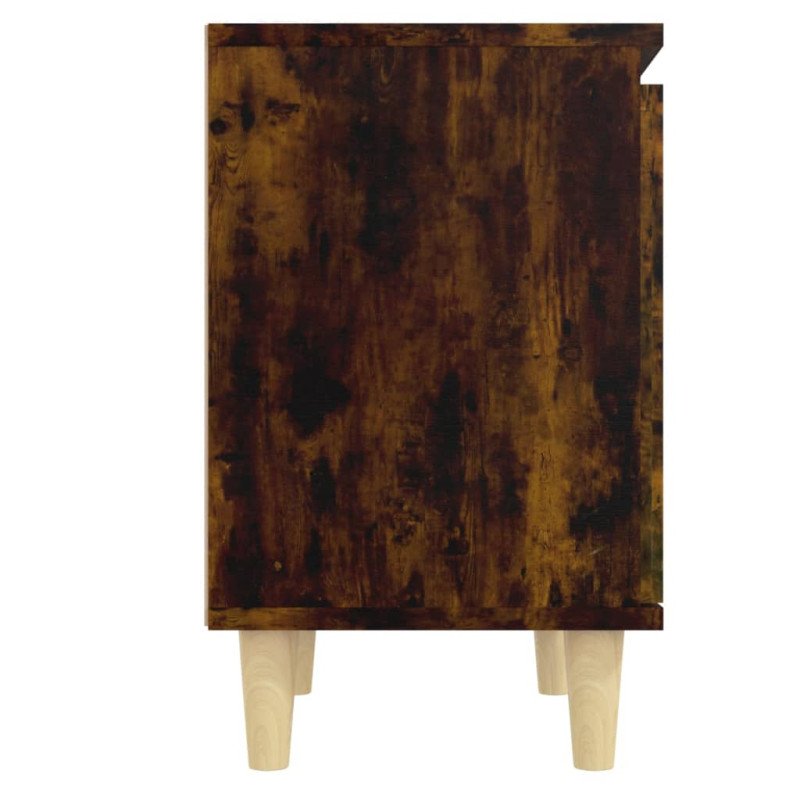 vidaXL Nočné stolíky s drevenými nohami 2 ks tmavý dub 40x30x50 cm