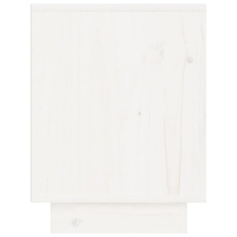 vidaXL Nočné stolíky 2 ks biele 40x30x40 cm masívne borovicové drevo