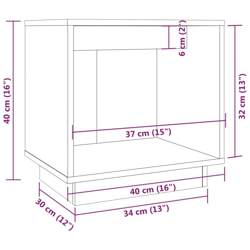 vidaXL Nočné stolíky 2 ks biele 40x30x40 cm masívne borovicové drevo