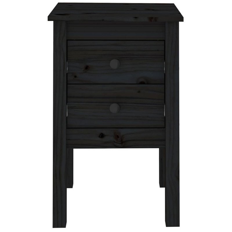 vidaXL Nočný stolík čierny 40x35x61,5 cm masívne borovicové drevo