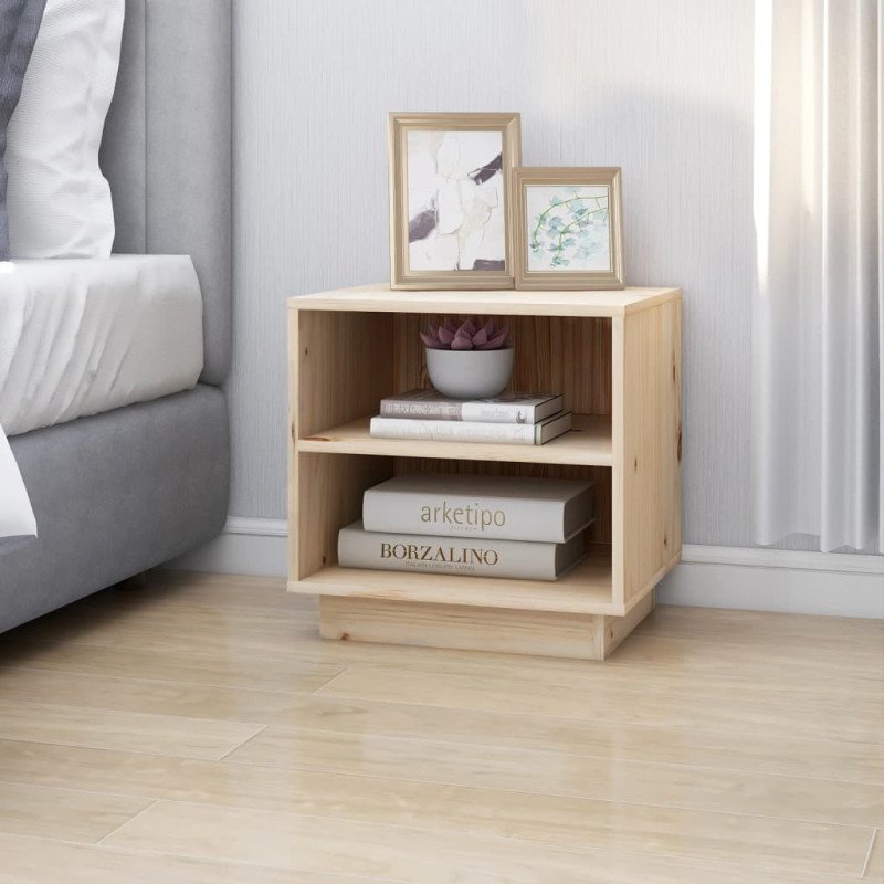 vidaXL Nočný stolík 40x34x40 cm masívne borovicové drevo