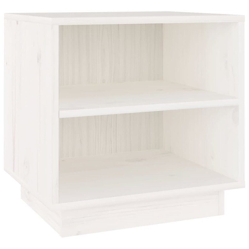 vidaXL Nočný stolík biely 40x34x40 cm masívne borovicové drevo