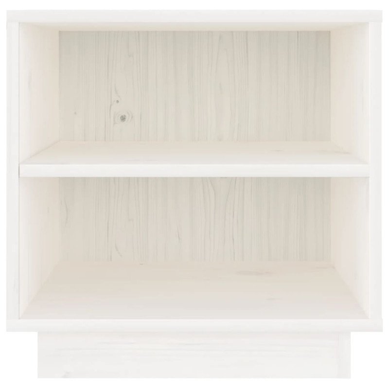 vidaXL Nočný stolík biely 40x34x40 cm masívne borovicové drevo