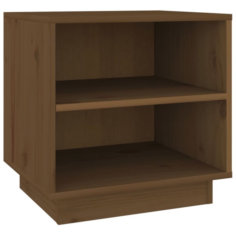 vidaXL Nočný stolík medovo-hnedý 40x34x40 cm masívne borovicové drevo