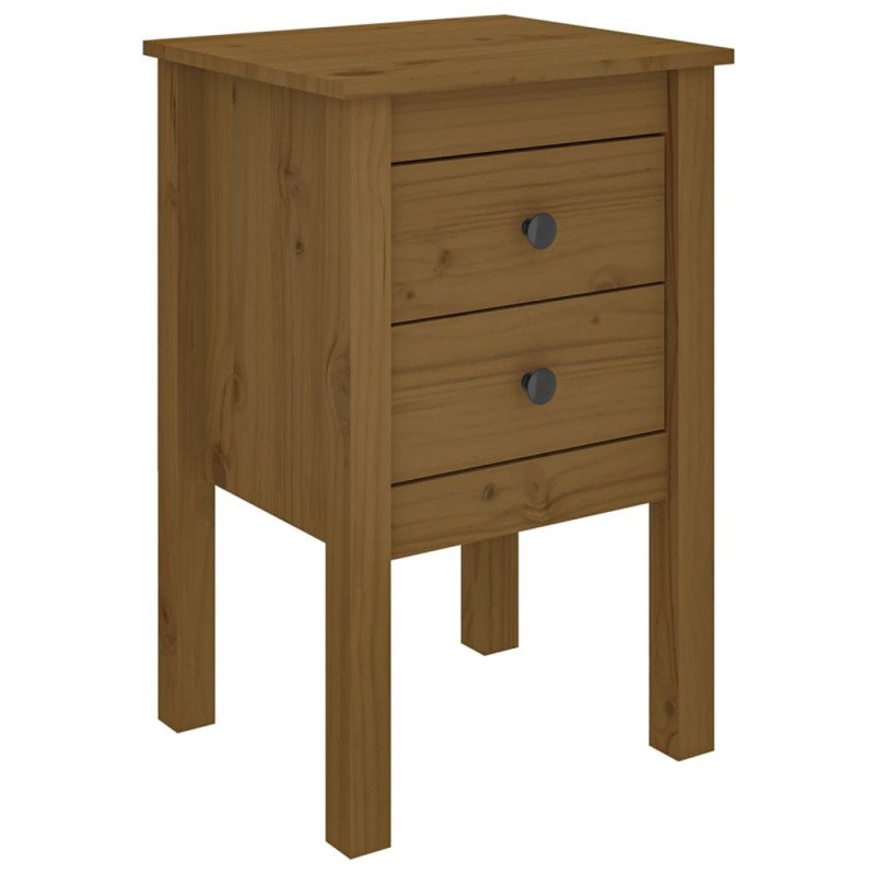 vidaXL Nočný stolík medovohnedý 40x35x61,5 cm masívne borovicové drevo