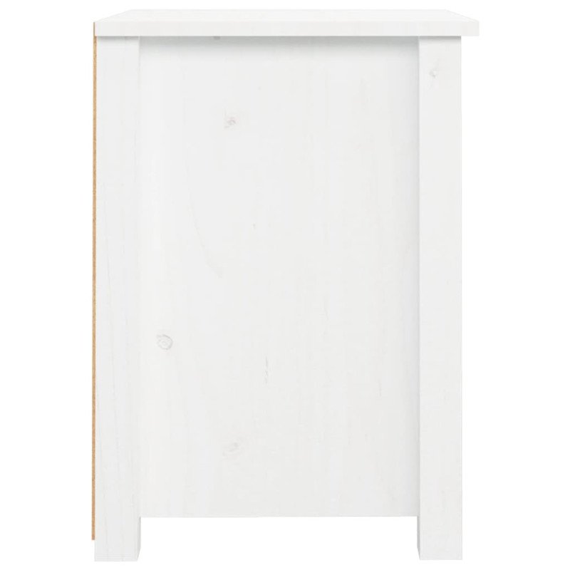 vidaXL Nočné stolíky 2 ks biele 40x35x49 cm masívne borovicové drevo