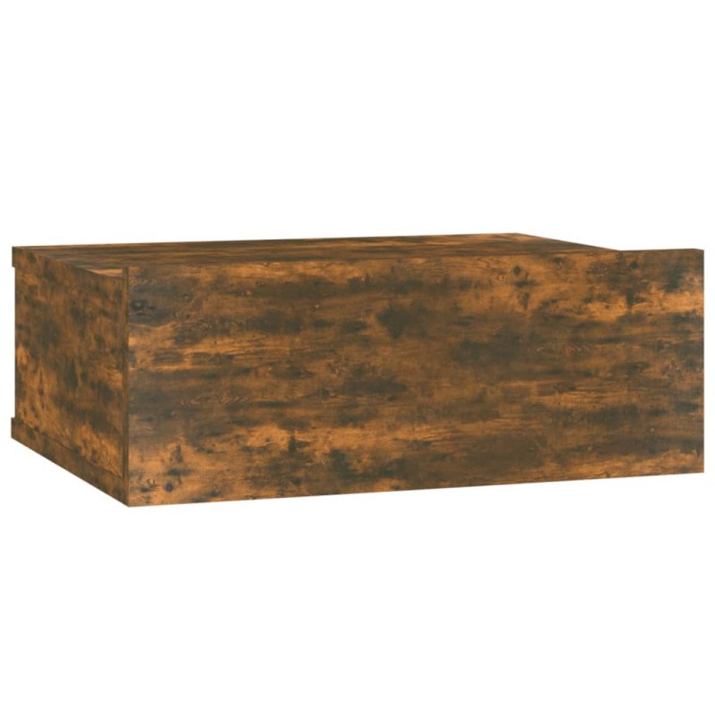 vidaXL Nástenné nočné stolíky 2 ks dymový dub 40x30x15 cm sprac.drevo