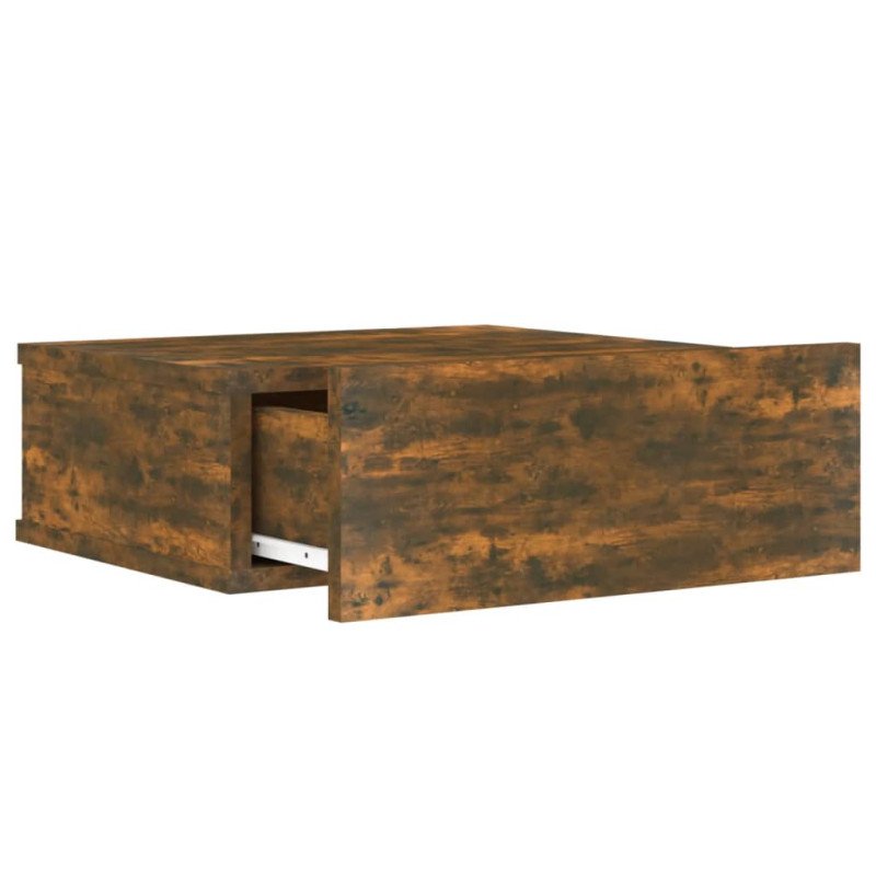 vidaXL Nástenné nočné stolíky 2 ks dymový dub 40x30x15 cm sprac.drevo
