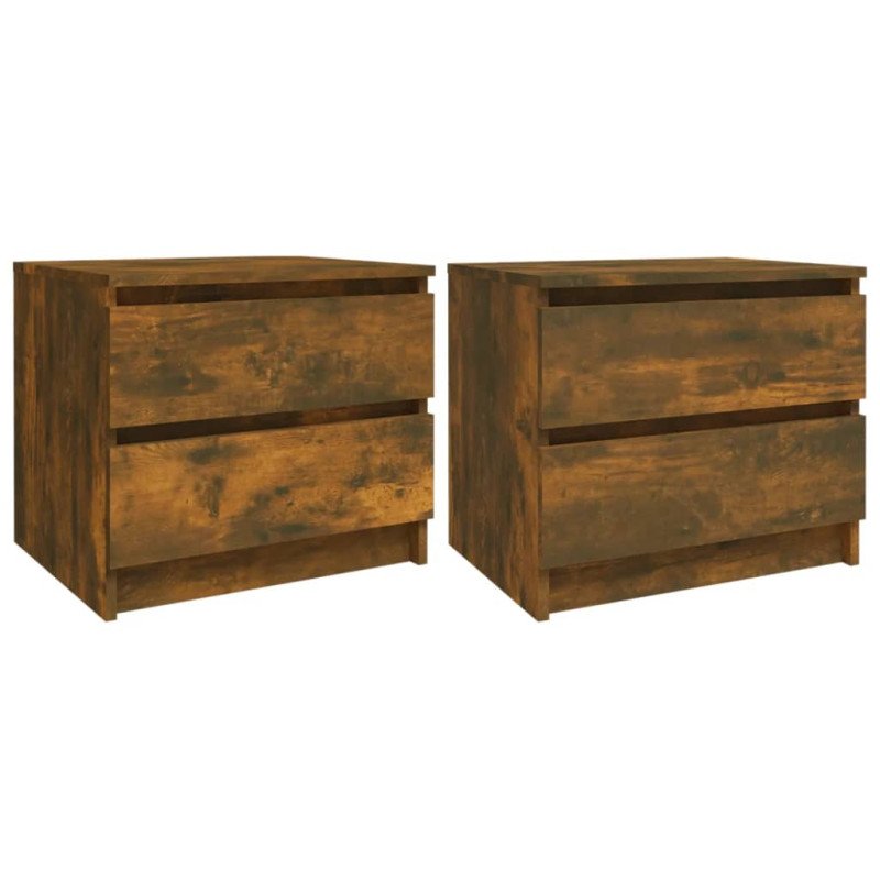 vidaXL Nočné stolíky 2 ks údený dub 50x39x43,5 cm spracované drevo