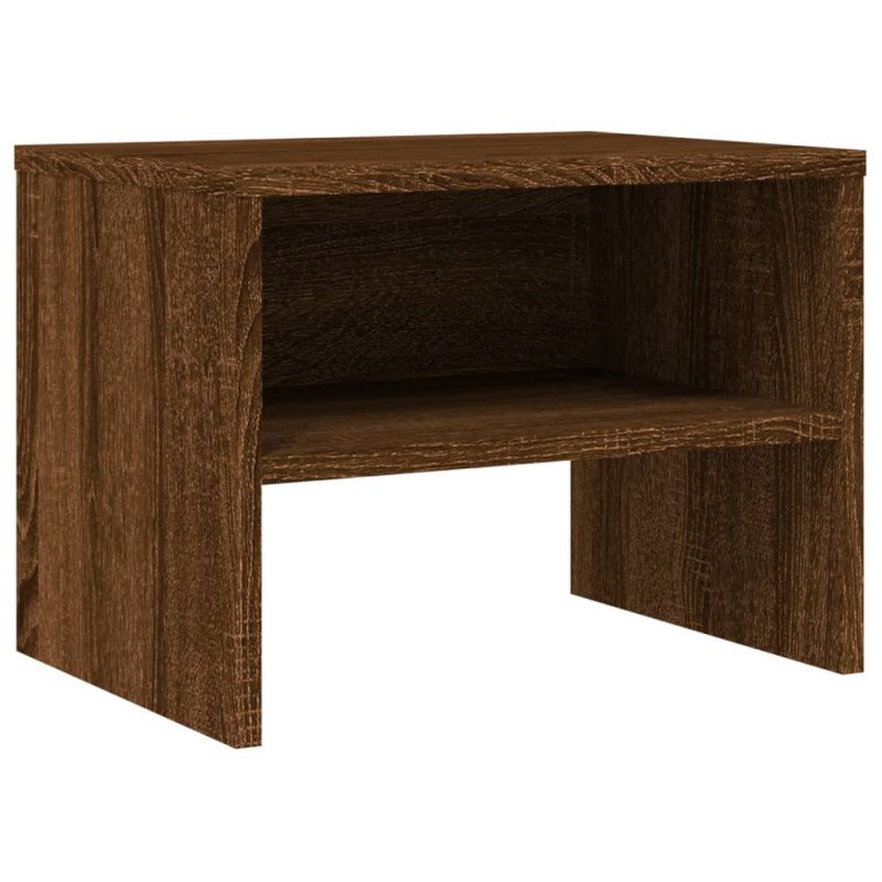 vidaXL Nočný stolík hnedý dub 40x30x30 cm spracované drevo