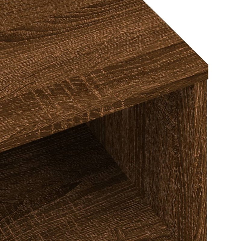 vidaXL Nočný stolík hnedý dub 40x30x30 cm spracované drevo