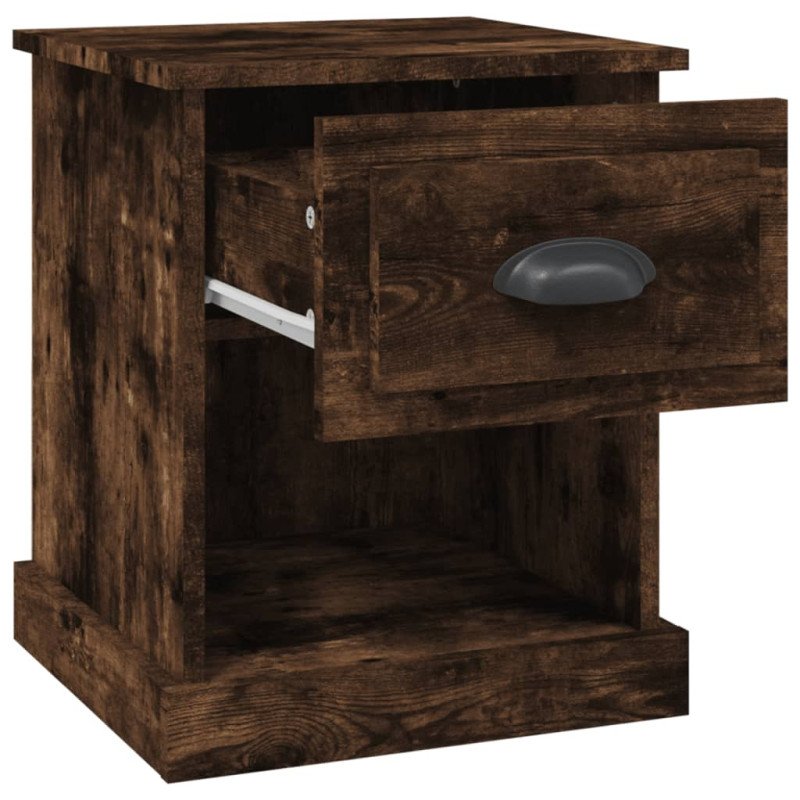 vidaXL Nočný stolík dymový dub 39x39x47,5 cm spracované drevo