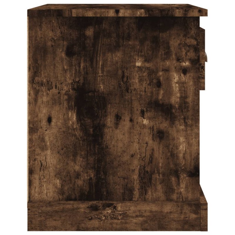 vidaXL Nočný stolík dymový dub 39x39x47,5 cm spracované drevo