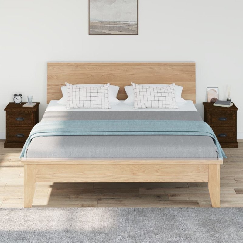 vidaXL Nočné stolíky 2 ks hnedý dub 39x39x47,5 cm kompozitné drevo