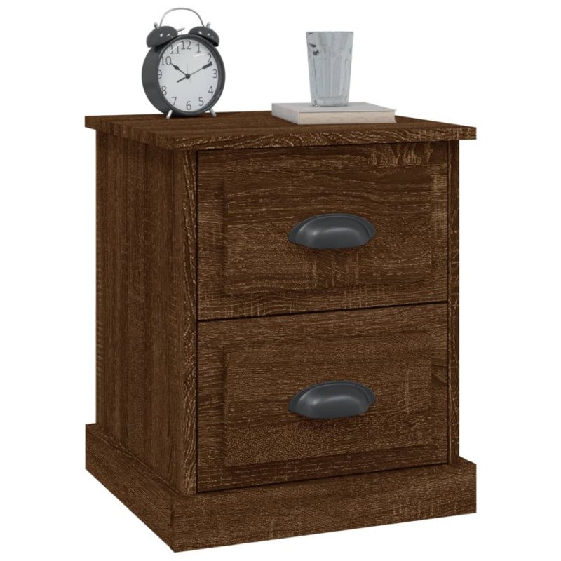 vidaXL Nočné stolíky 2 ks hnedý dub 39x39x47,5 cm kompozitné drevo