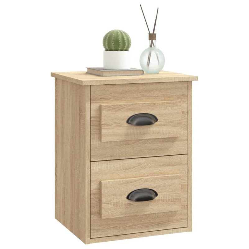vidaXL Nástenný nočný stolík dub sonoma 41,5x36x53 cm