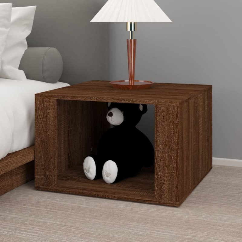 vidaXL Nočný stolík hnedý dub 57x55x36cm spracované drevo