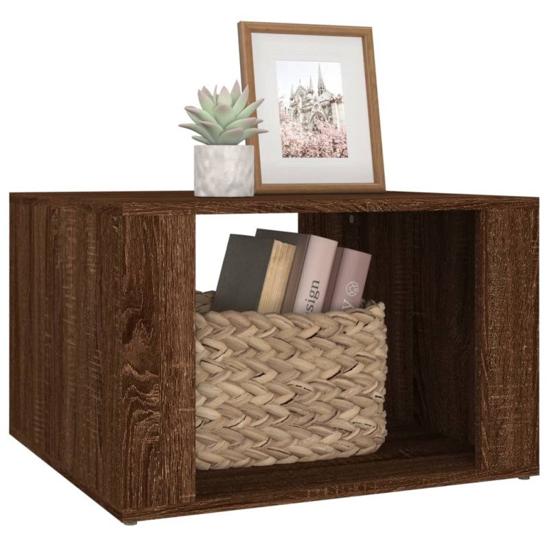 vidaXL Nočný stolík hnedý dub 57x55x36cm spracované drevo