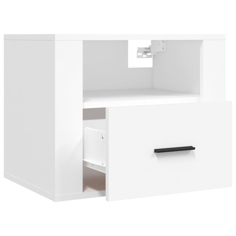 vidaXL Nástenné nočné stolíky 2 ks biele 50x36x40 cm