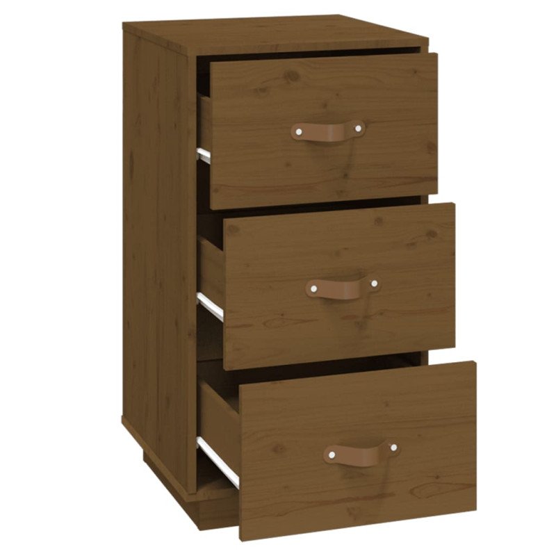 vidaXL Nočné stolíky 2 ks medovo-hnedé 40x40x75 cm borovicové drevo