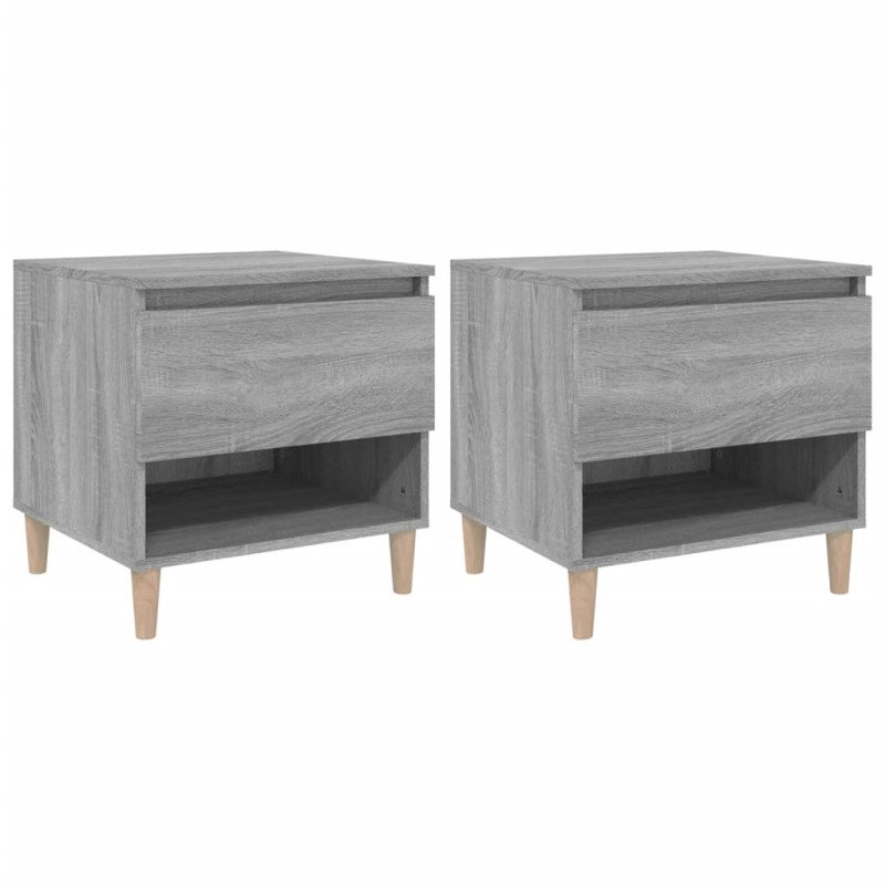 vidaXL Nočné stolíky 2 ks sivý dub sonoma 50x46x50 spracované drevo
