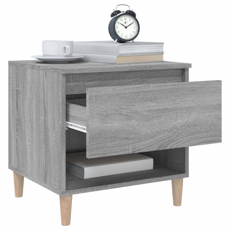 vidaXL Nočné stolíky 2 ks sivý dub sonoma 50x46x50 spracované drevo