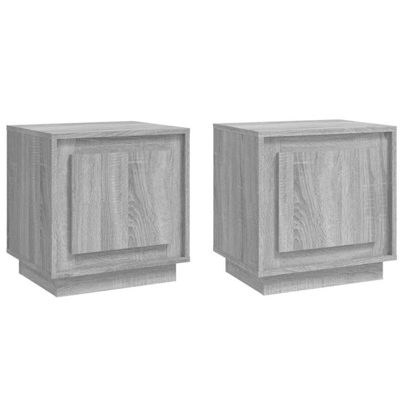 vidaXL Nočné stolíky 2 ks sivé sonoma 44x35x45 cm spracované drevo