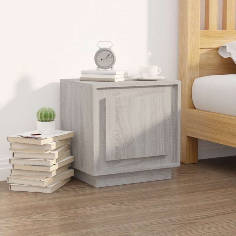 vidaXL Nočné stolíky 2 ks sivé sonoma 44x35x45 cm spracované drevo