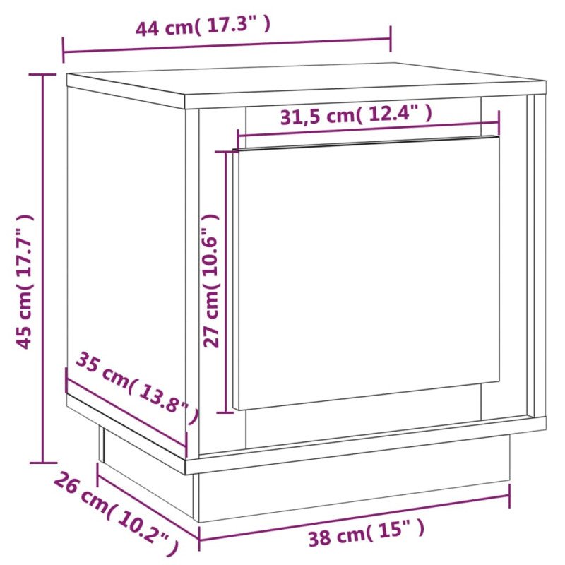 vidaXL Nočné stolíky 2 ks sivé sonoma 44x35x45 cm spracované drevo