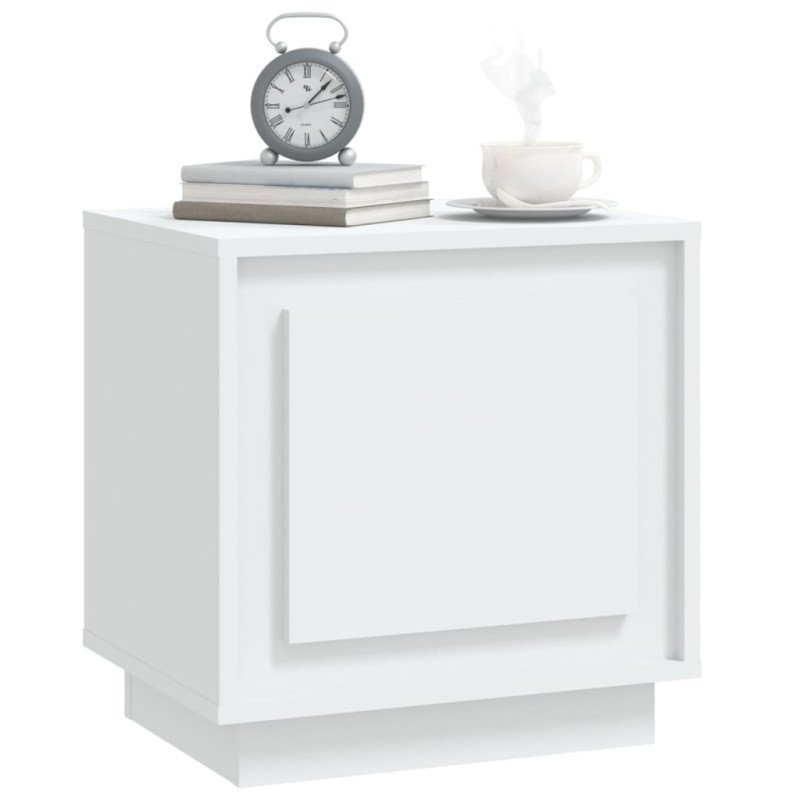vidaXL Nočné stolíky 2 ks biele 44x35x45 cm spracované drevo