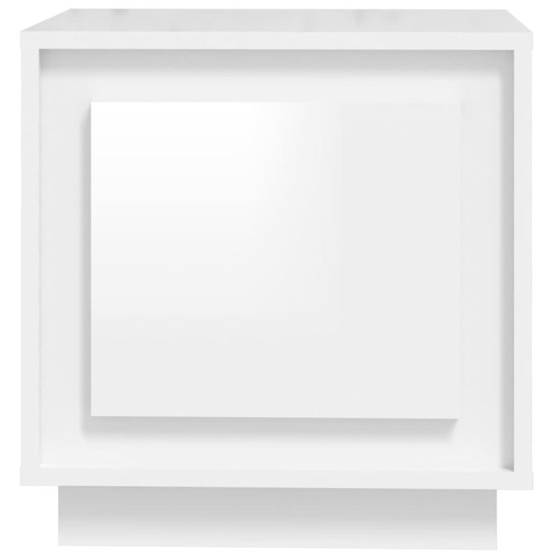 vidaXL Nočný stolík lesklý biely 44x35x45 cm spracované drevo