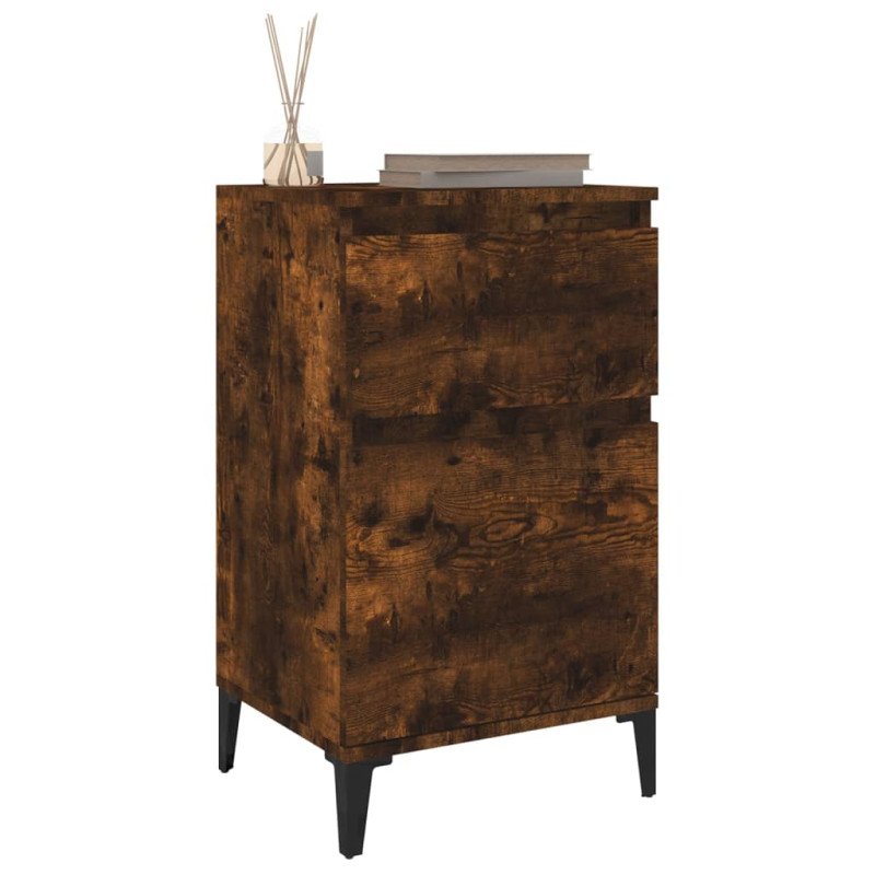 vidaXL Nočné stolíky 2 ks dymový dub 40x35x70 cm