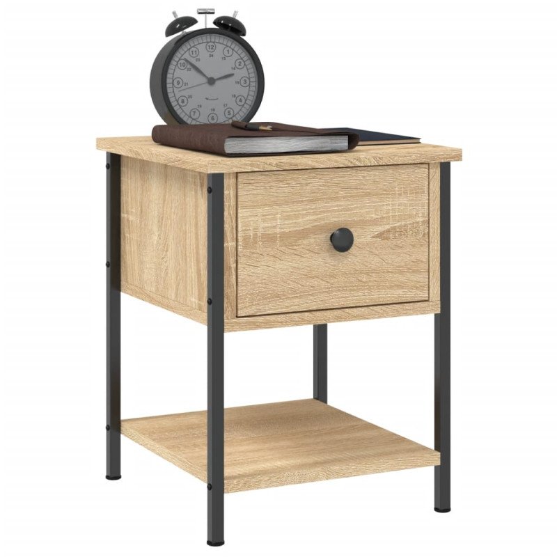 vidaXL Nočné stolíky 2 ks dub sonoma 34x35,5x45 cm kompozitné drevo