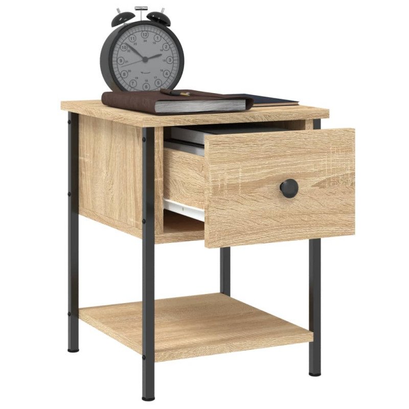 vidaXL Nočné stolíky 2 ks dub sonoma 34x35,5x45 cm kompozitné drevo