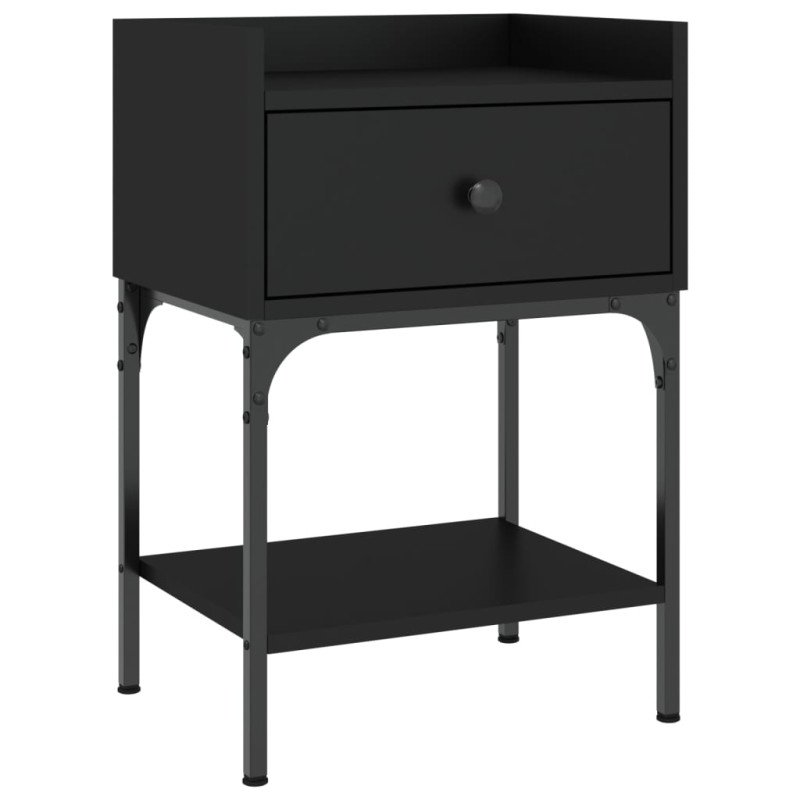 vidaXL Nočné stolíky 2 ks čierne 40,5x31x60 cm kompozitné drevo