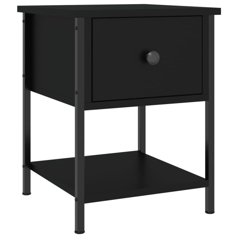 vidaXL Nočné stolíky 2 ks čierne 34x35,5x45 cm kompozitné drevo