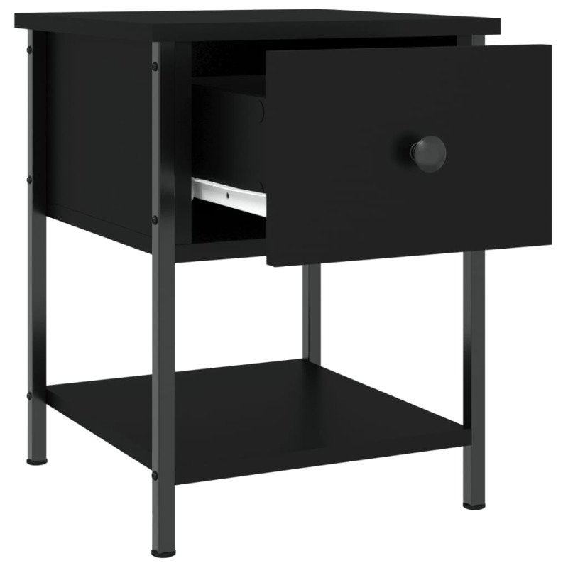 vidaXL Nočné stolíky 2 ks čierne 34x35,5x45 cm kompozitné drevo