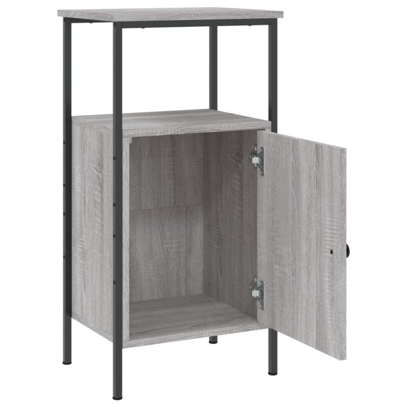 vidaXL Nočné stolíky 2 ks sivý dub sonoma 41x31x80 cm kompozitné drevo