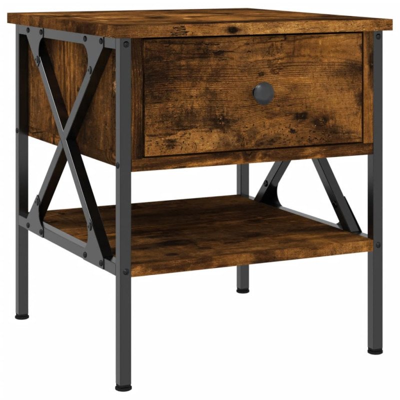 vidaXL Nočné stolíky 2 ks dymový dub 40x42x45 cm kompozitné drevo