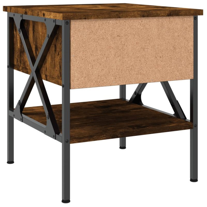 vidaXL Nočné stolíky 2 ks dymový dub 40x42x45 cm kompozitné drevo