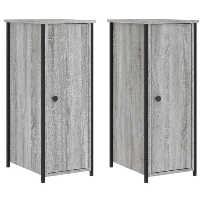 vidaXL Nočné stolíky 2 ks sivé sonoma 32x42x80 cm kompozitné drevo
