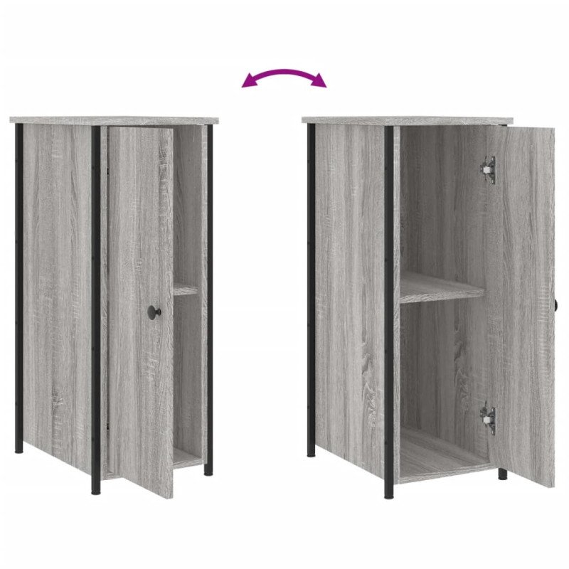 vidaXL Nočné stolíky 2 ks sivé sonoma 32x42x80 cm kompozitné drevo