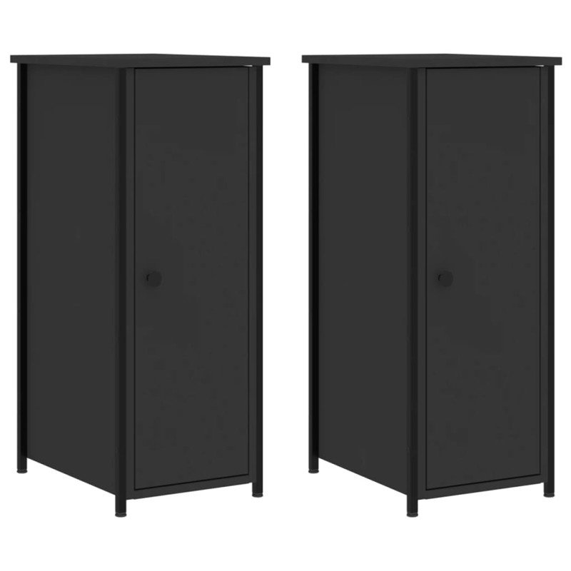 vidaXL Nočné stolíky 2 ks čierne 32x42x80 cm kompozitné drevo